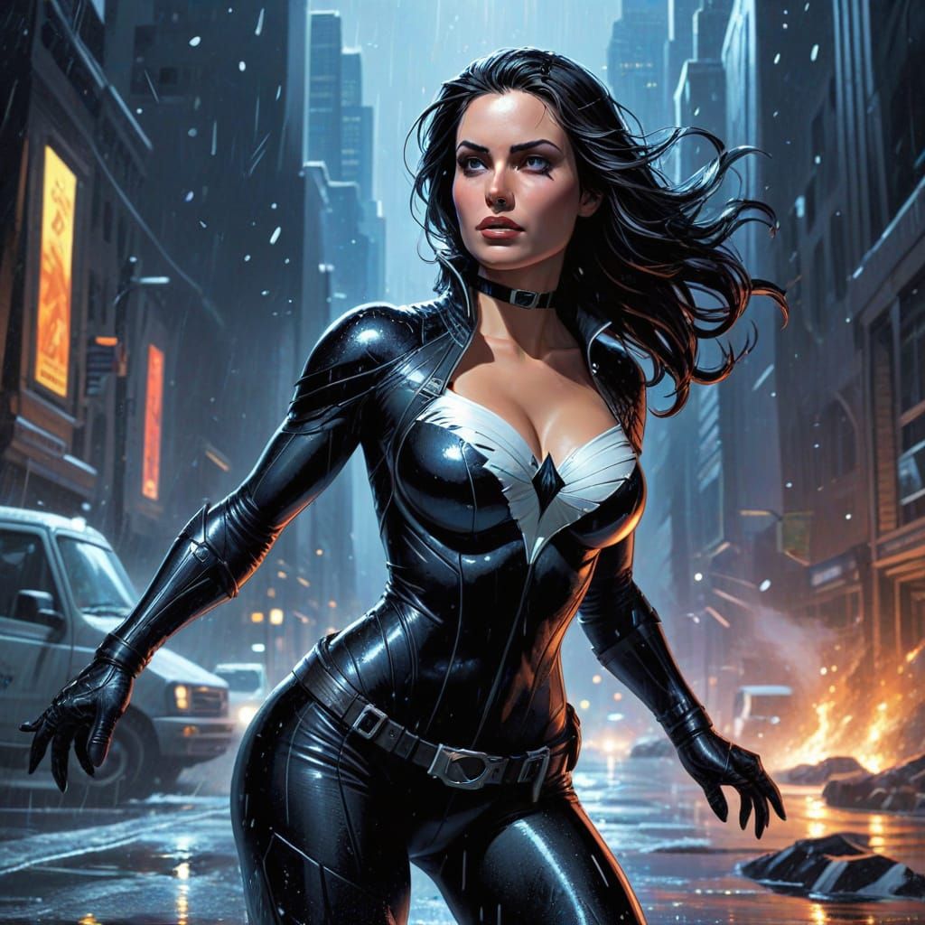 Unstoppable Penguin Woman: Comic Book Art