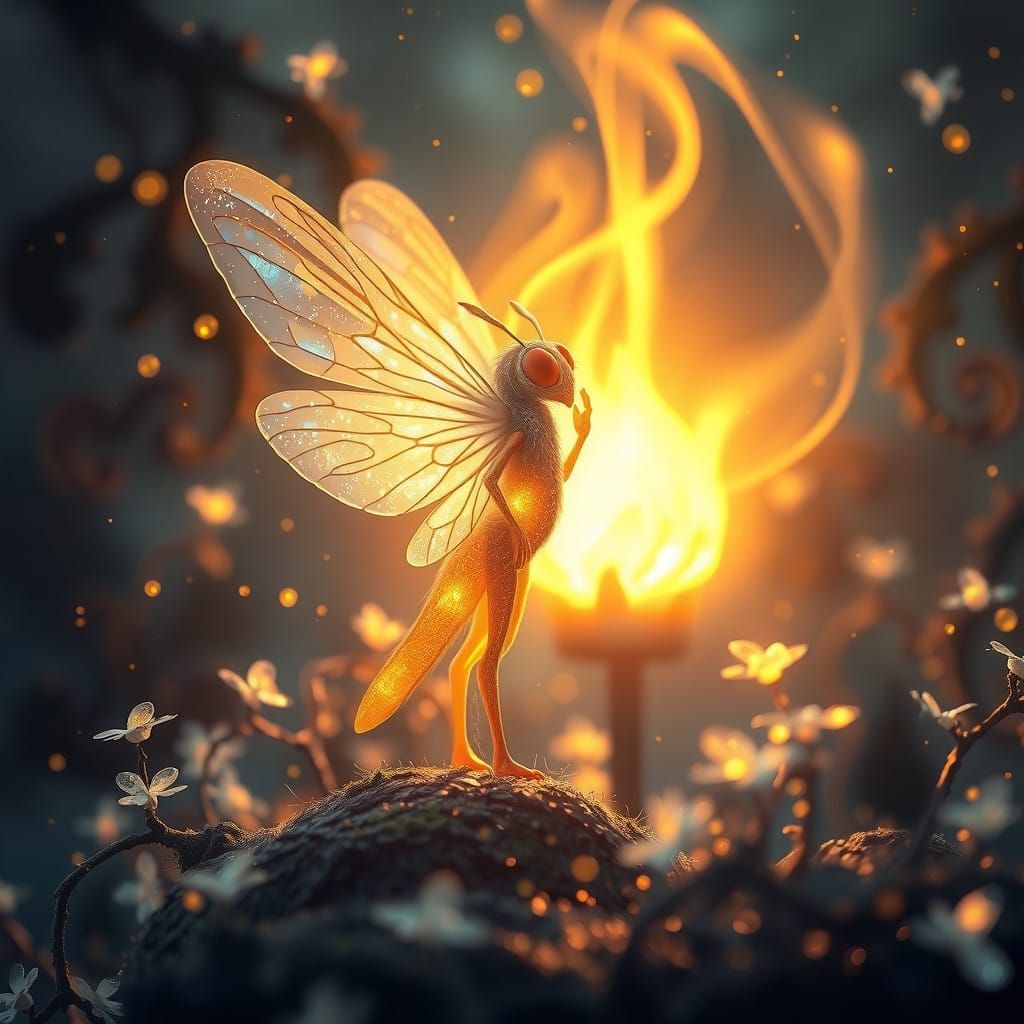Majestic Firefly in Ethereal Glow