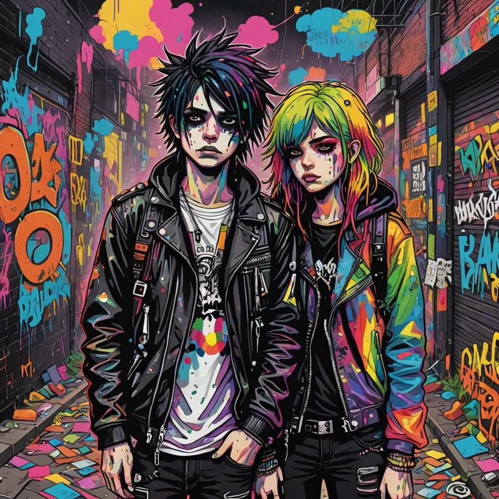 Tragically Beautiful EMO PUNK Teenagers in Neon Apocalypse