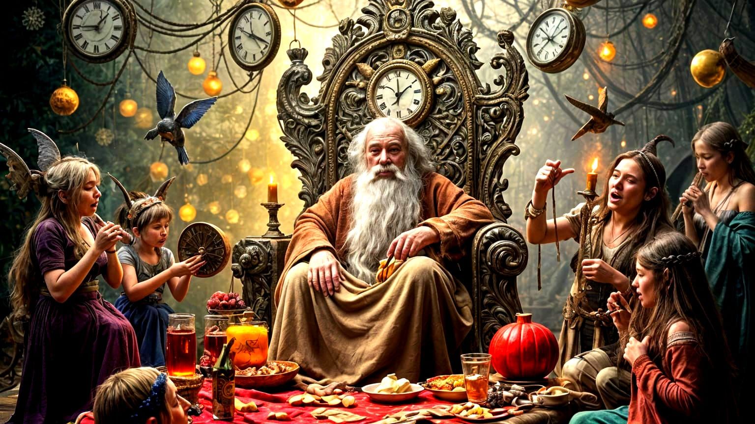 Fantastical New Year's Eve Fae Celebration in Salvador Dalí....