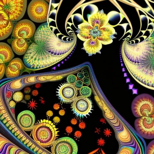 Fractal Patterns in Symmetrical Tessellations