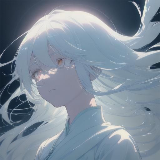 Anime Goddess in a Heavenly Scene