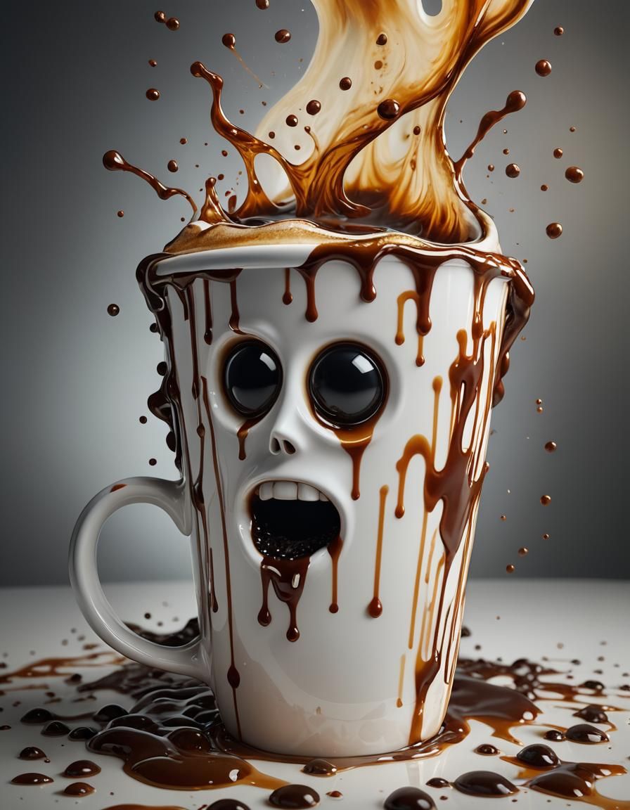 DeCaf Googly-Eyed Coffee Mug