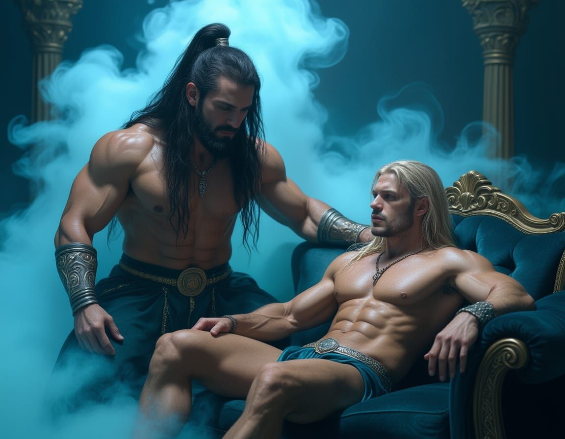 Muscular Genie Emerges for His Master