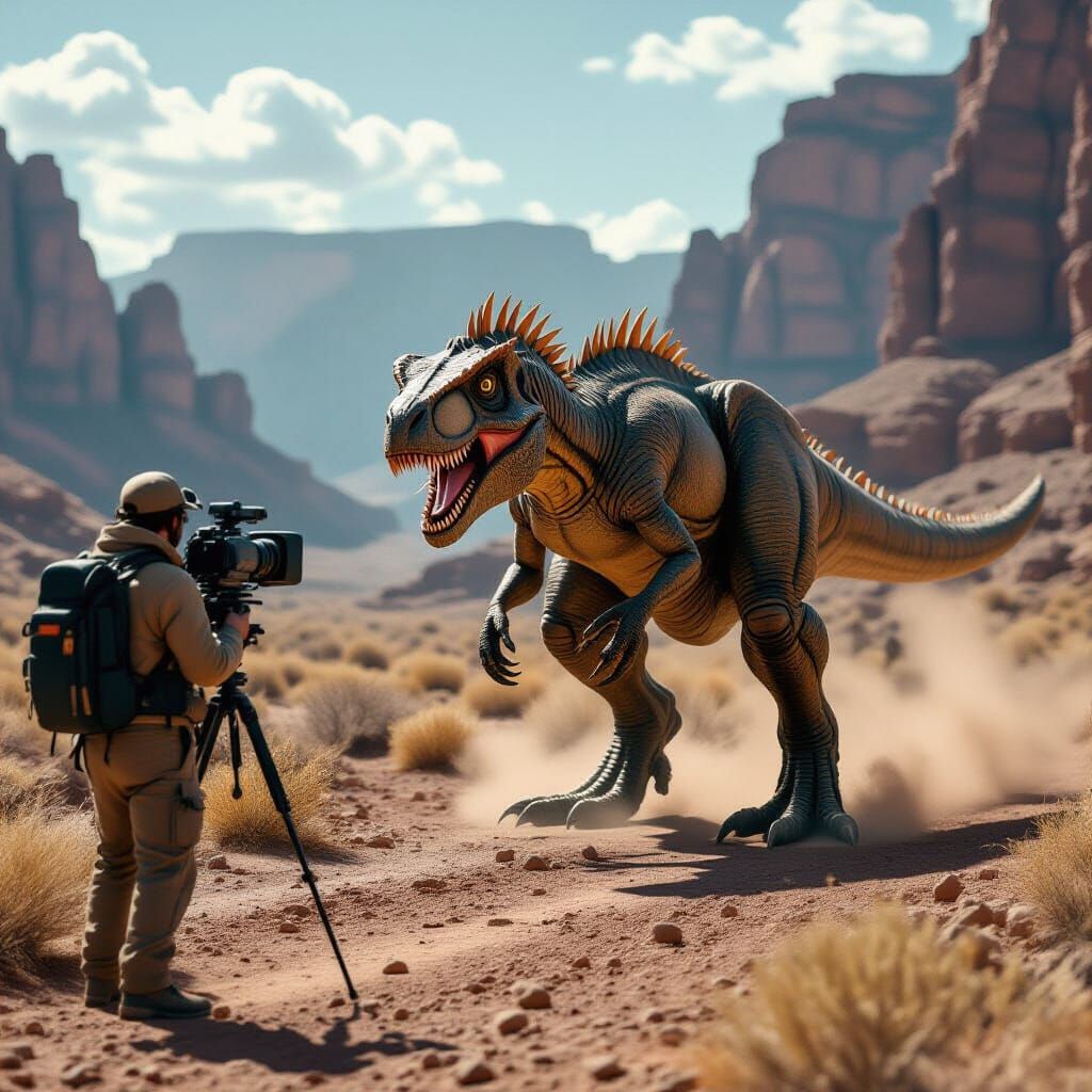 Cinematic Live-Action Scene with Intense Film Grain