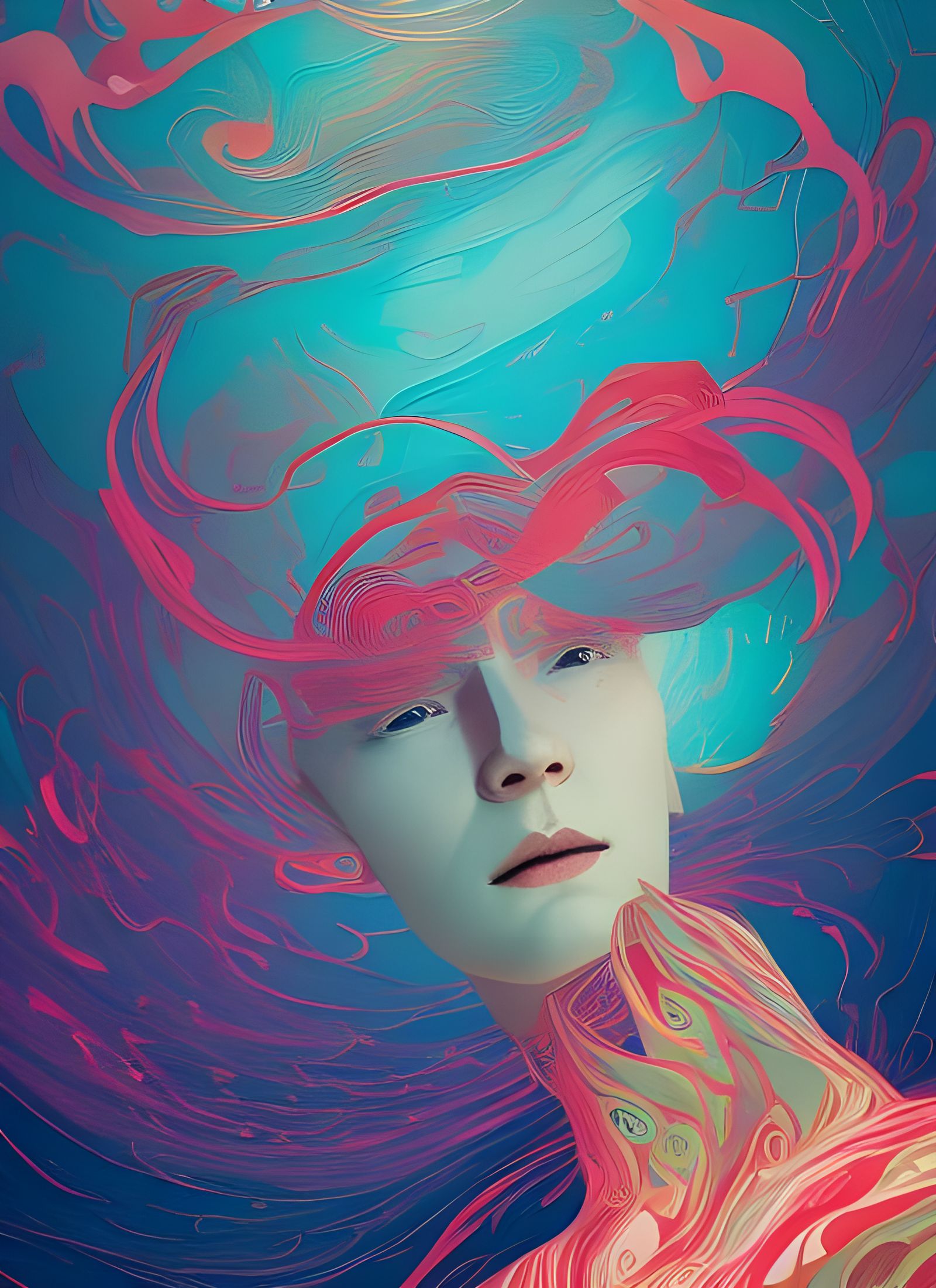 Loss Portrait in Romantic Post-Impressionist Style