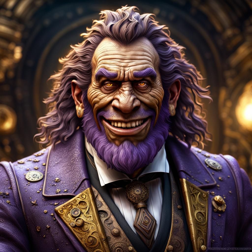 Steampunk Neanderthal Gentleman: Cinematic, Detailed Fantasy...