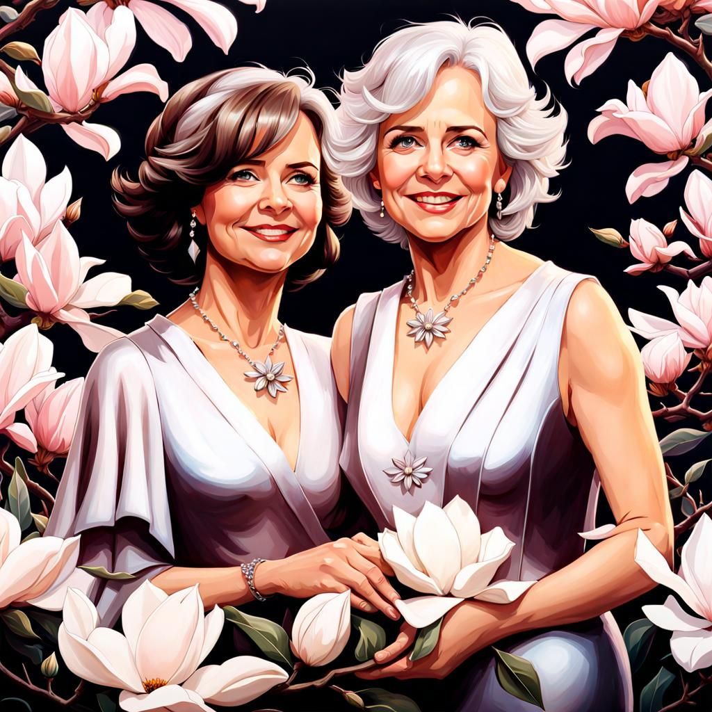 Sally Field and the late Olympia Dukakis stars of Steel Magnolias and wearing them as well