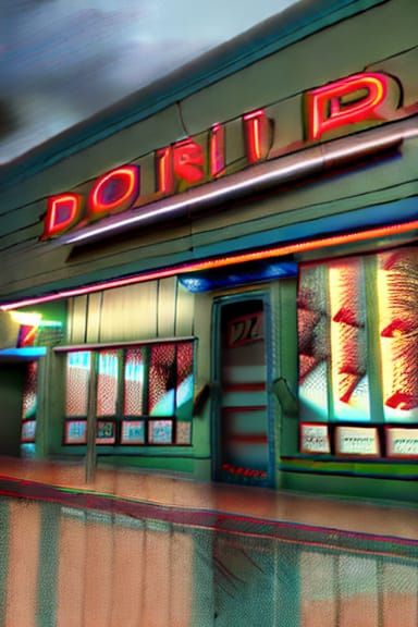 Eerie Abandoned Comic Book Store: Hyperrealistic Digital Art