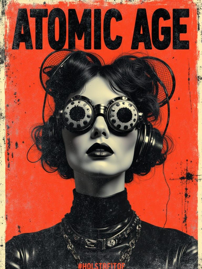 Atomic Age Retro-Futuristic Collage Art