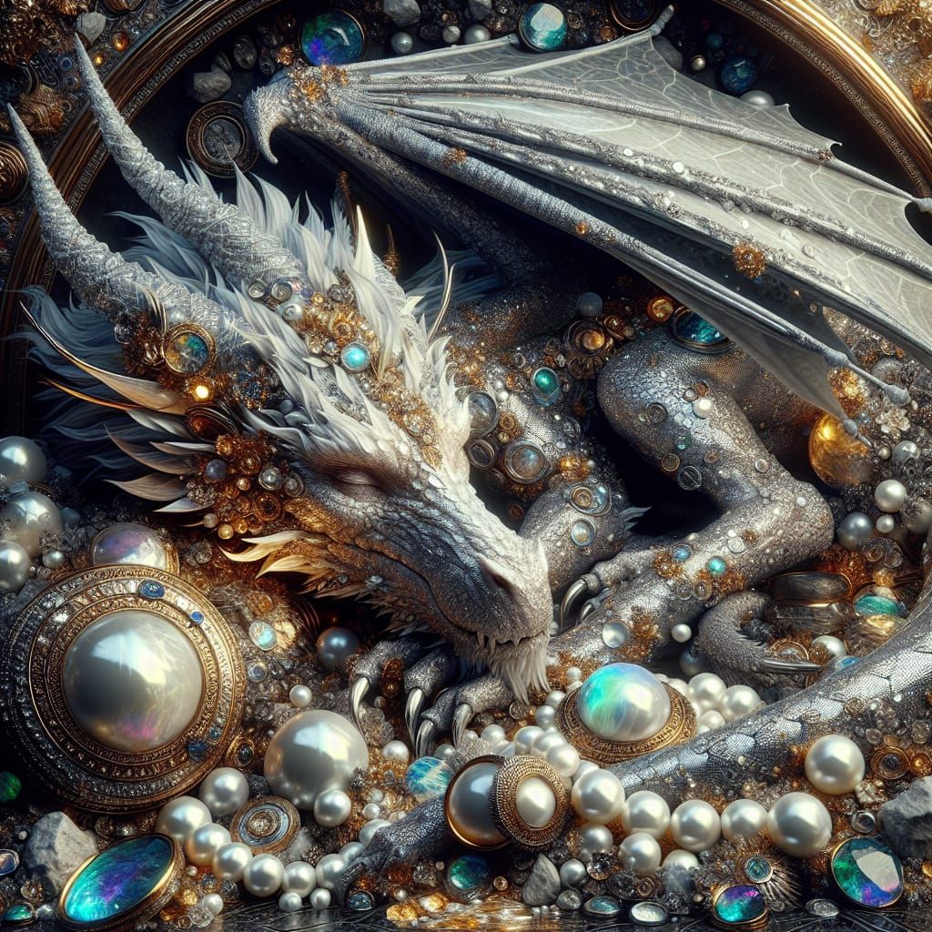 sleeping sliver dragon