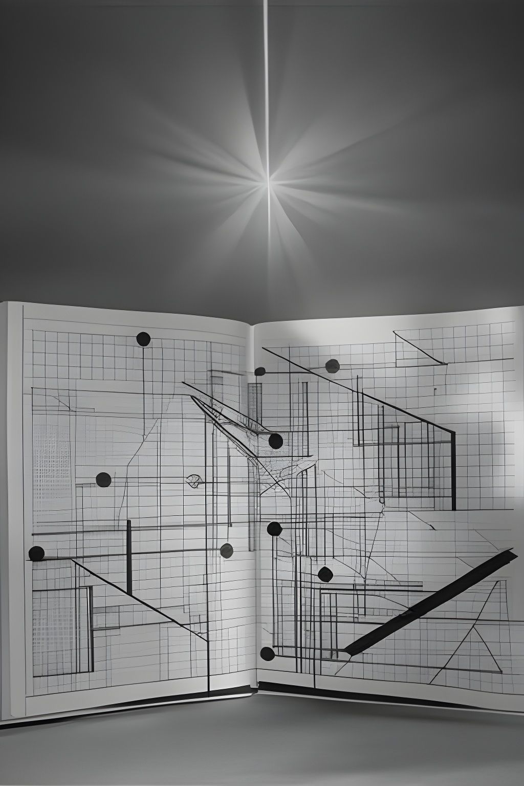 Abstract Graphic Score in Black and White