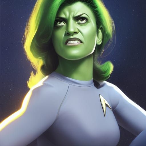 She-Hulk in Star Trek Uniform Concept Art
