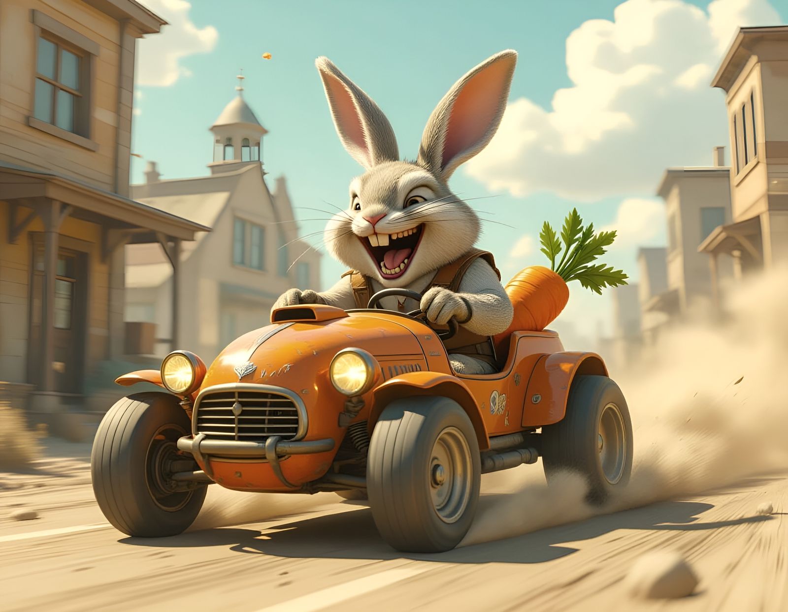 Bunny's Wild Ride: Dieselpunk Carrot-Car Adventure