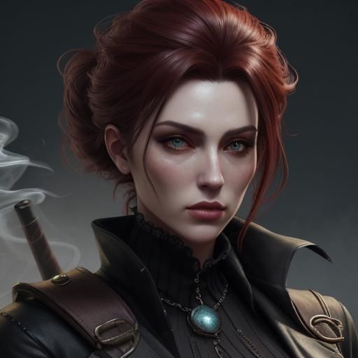 19th Century Girl Mafia Boss: Detailed Matte Painting