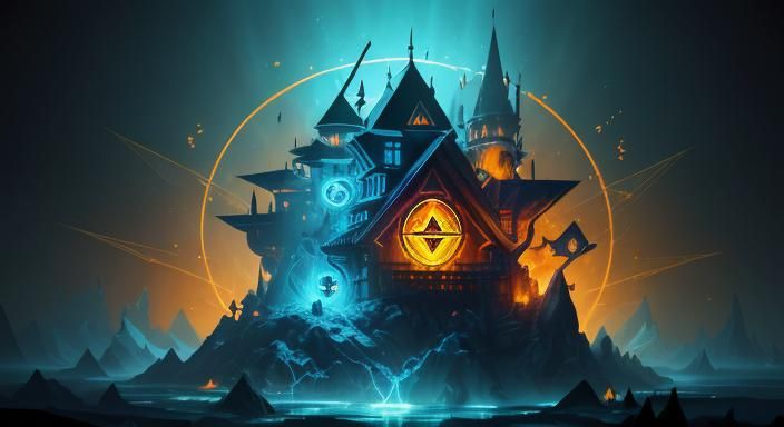 Bill Cipher in Glowing Flames Concept Art