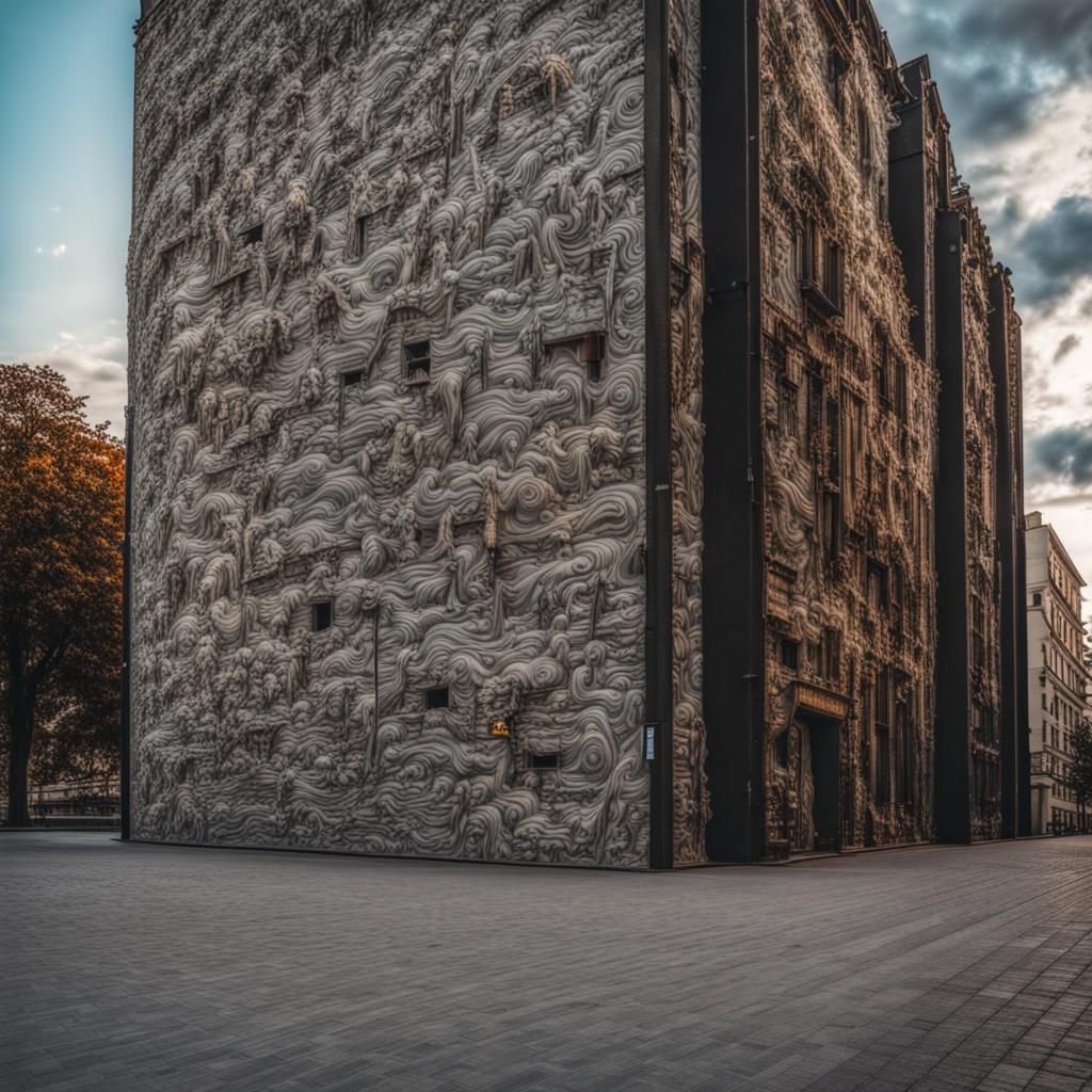Building Wall Covered in Meme Graffiti