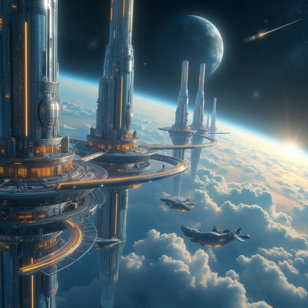 Ethereal Metropolis at Earth's Edge