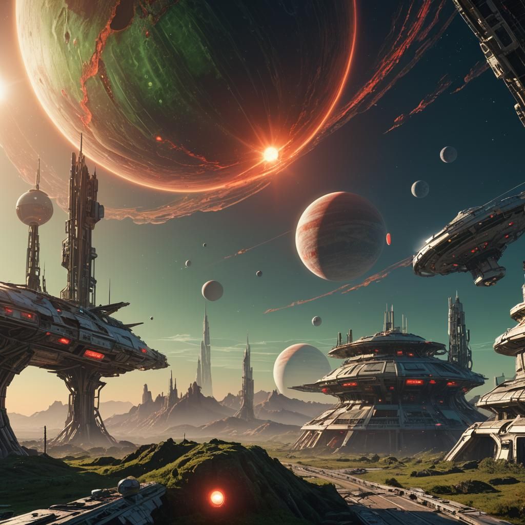 Verdant Alien Moon Orbiting Gas Giant