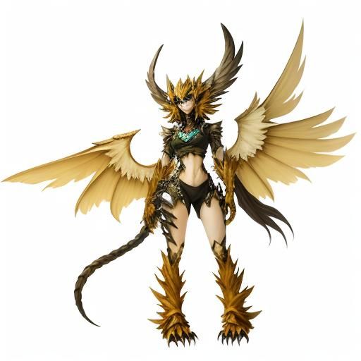 Winged Monster Girl Character Design