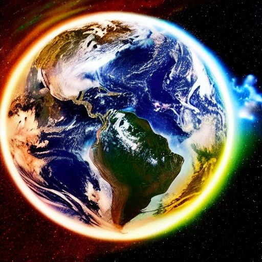 Earth from Space in Astral Cosmic Style