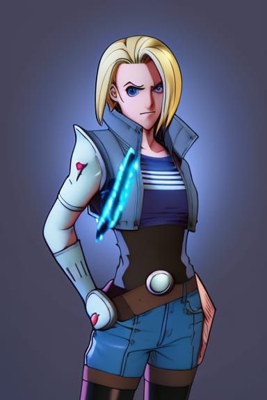 Android 18 Digital Portrait