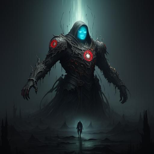 Monster in a Jar with Neon Glow