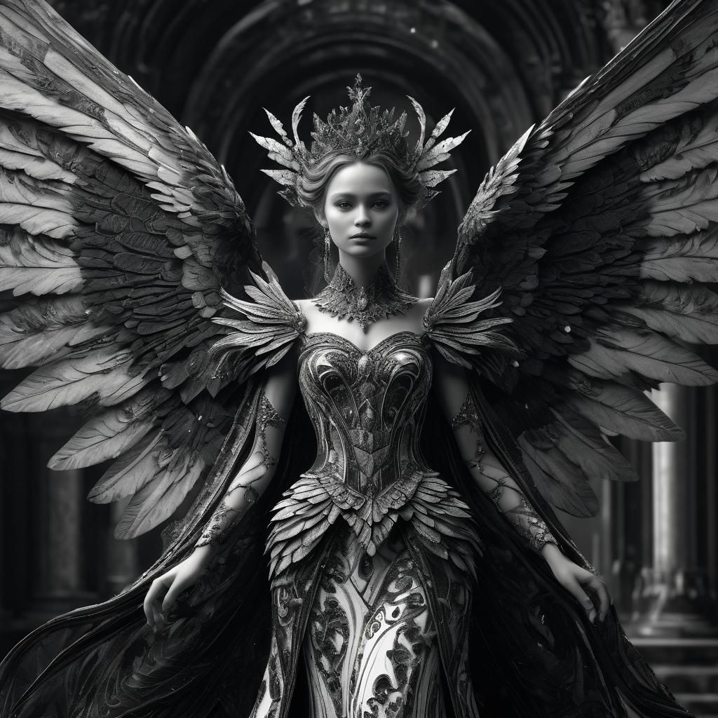 Dark Fairy Queen in Ornate Gown