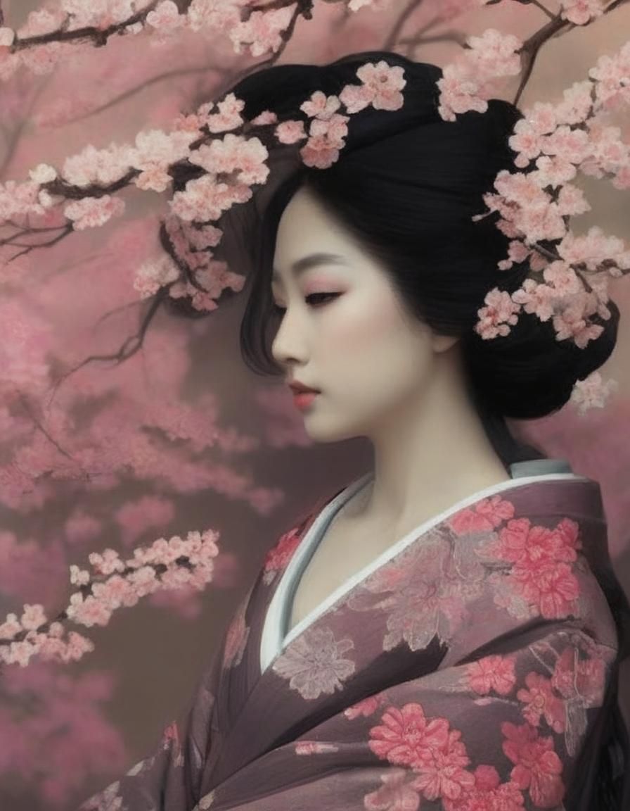 Elegant Geisha Portrait in 8K Resolution
