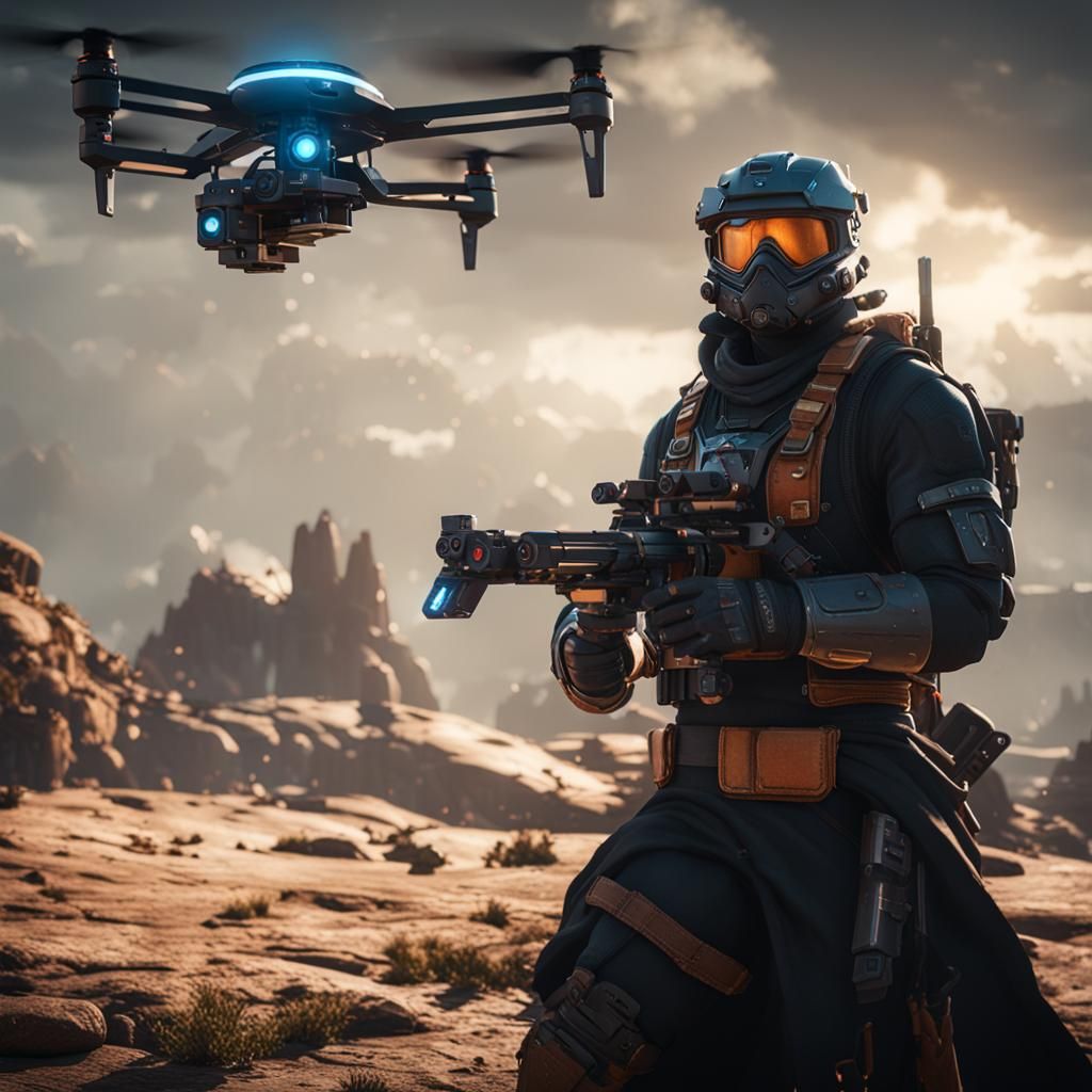 Bayraktar TB2 Drone in 3D Game Cinematic Style