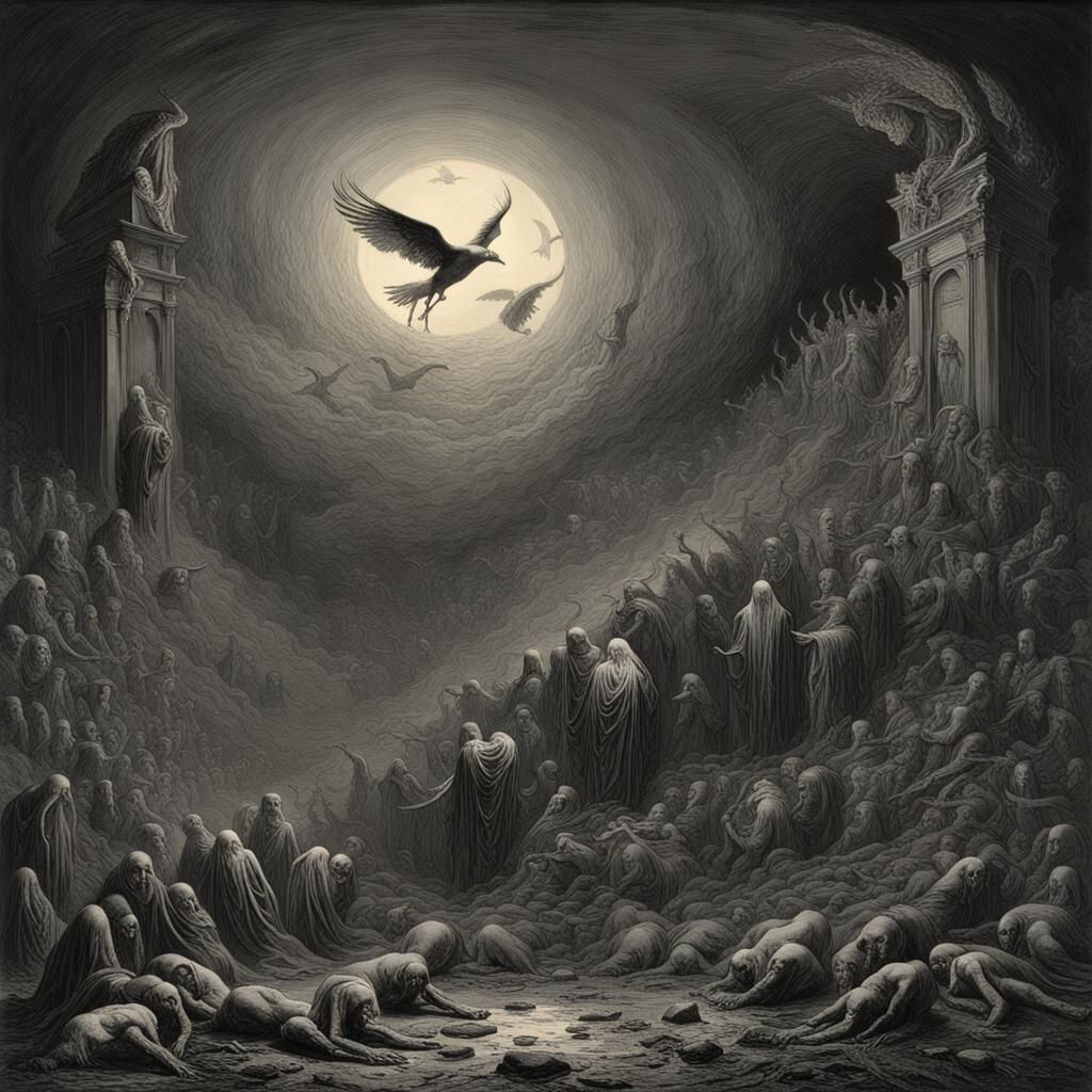 Horrifying Rebirth in Dark Fantasy Style