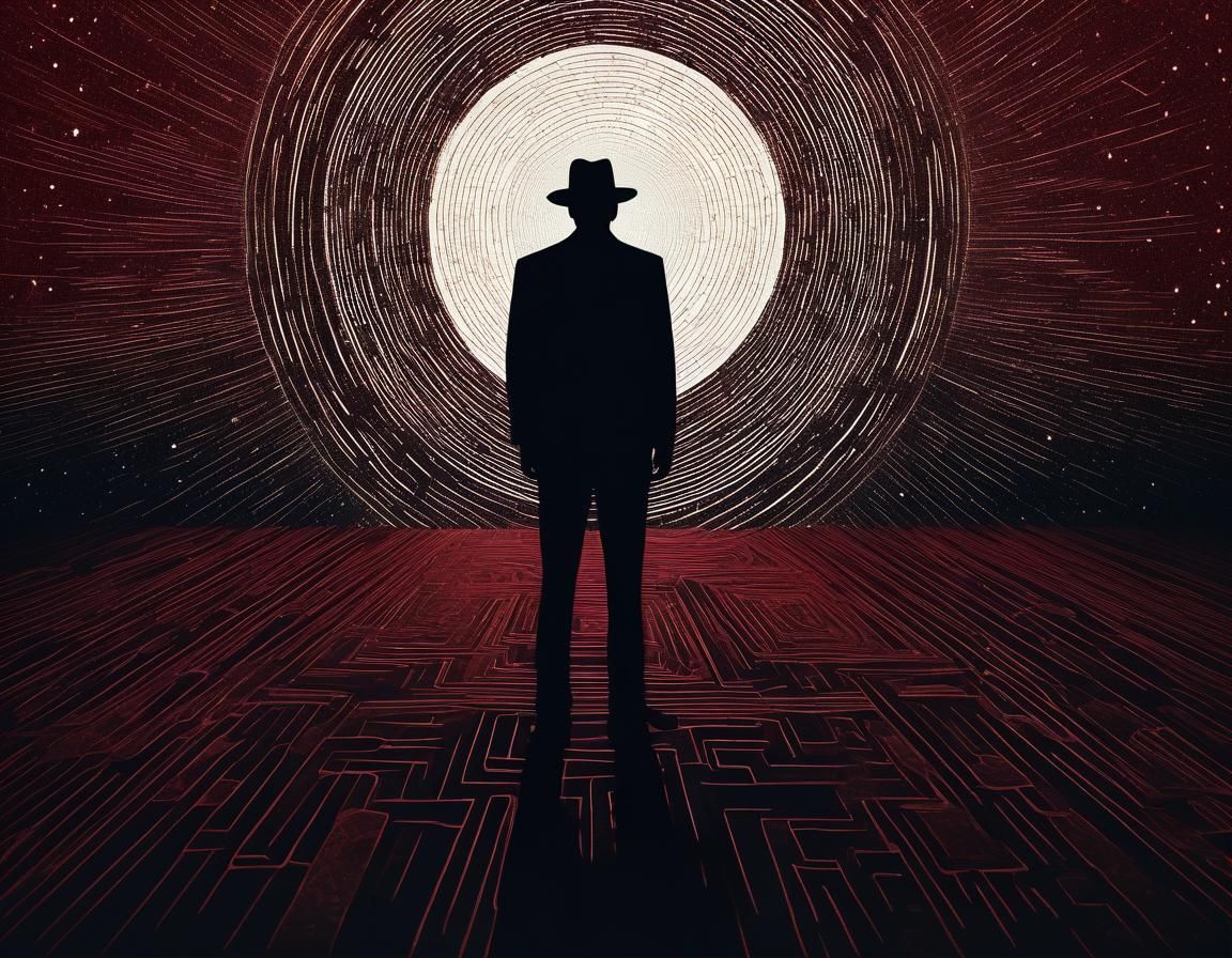 Ethereal Woman: Minimalist Geometric Woodcut in Ultra HD