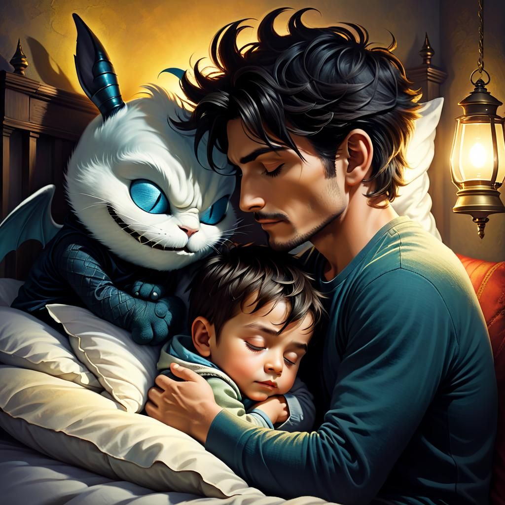 Surreal Sandman Figure in Dreamscape