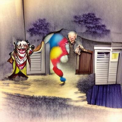 Surprise Attack: Old Man vs. Grotesque Clown