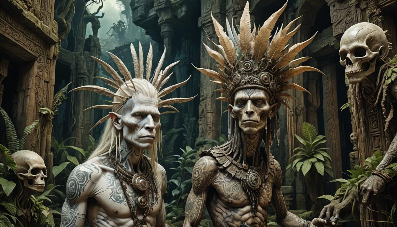 Psychedelic Shaman in Surrealist Otto Rapp Style