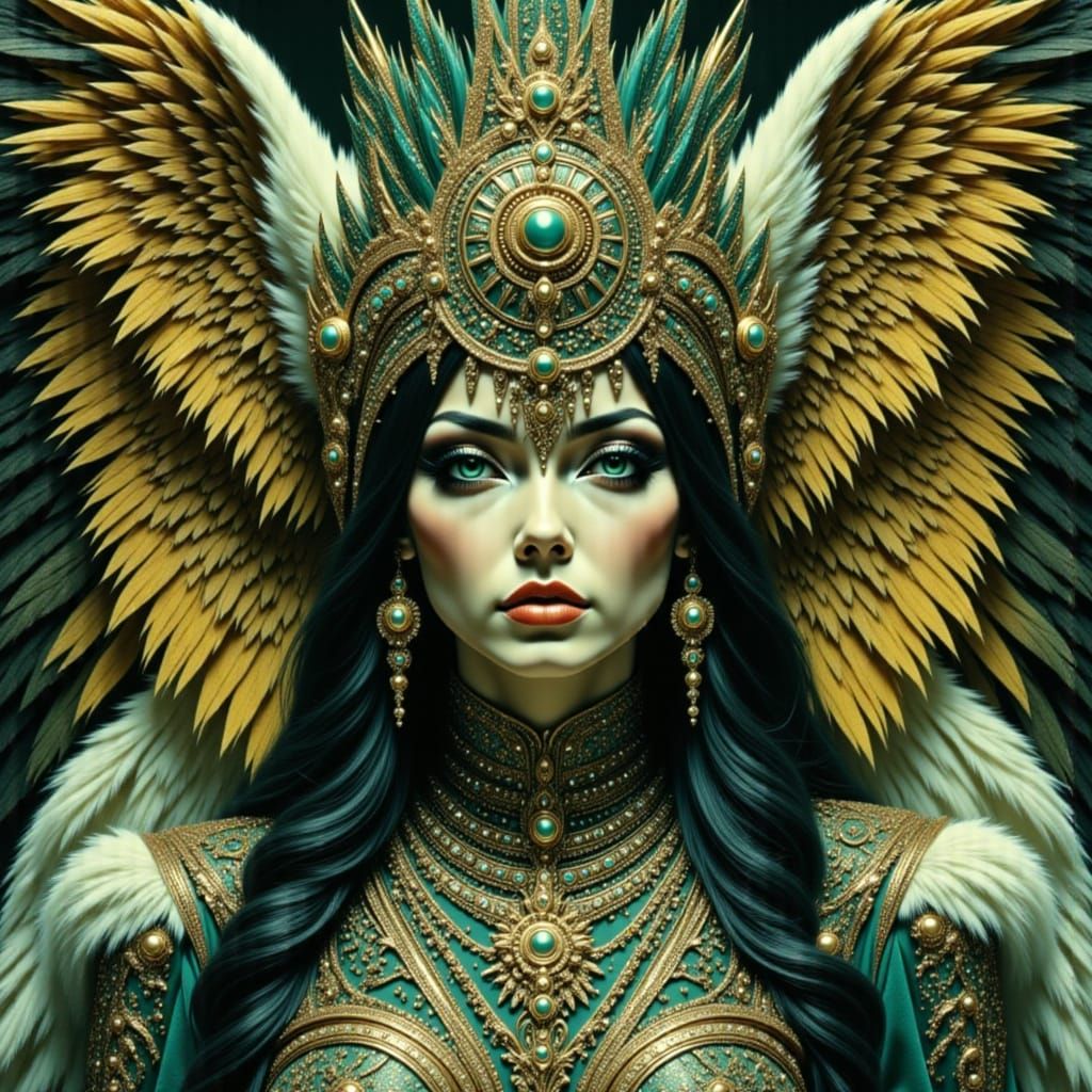 Feline Folk Art in a Cyberpunk Aesthetic