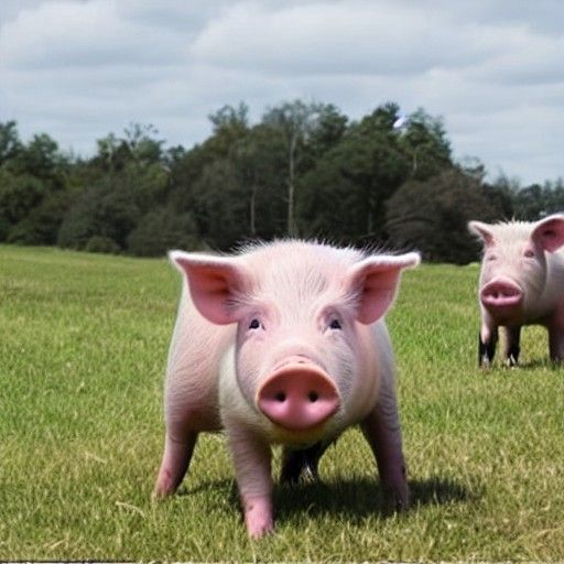 Pigs Fly: An AI Generated Image