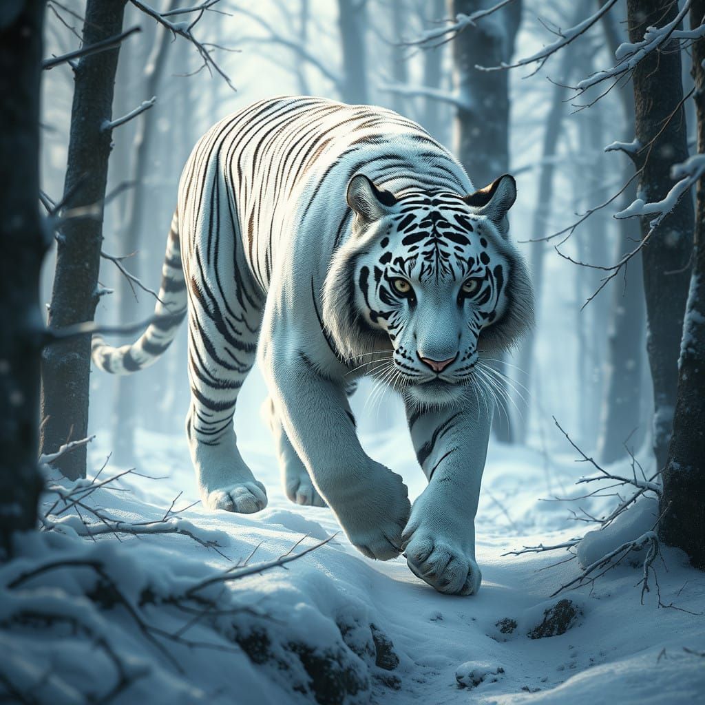 Epic Winter Forest Tiger