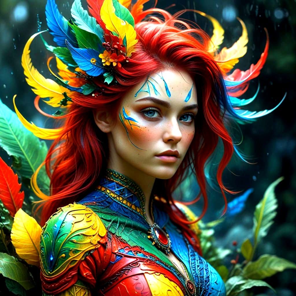 Vibrant Ethereal Fantasy Scene in Hyperrealistic Detail