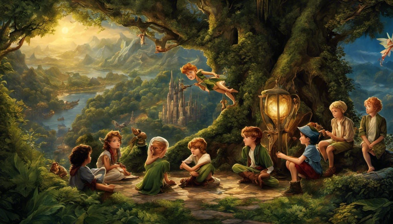 Peter Pan and Friends in Flower Fairy Style