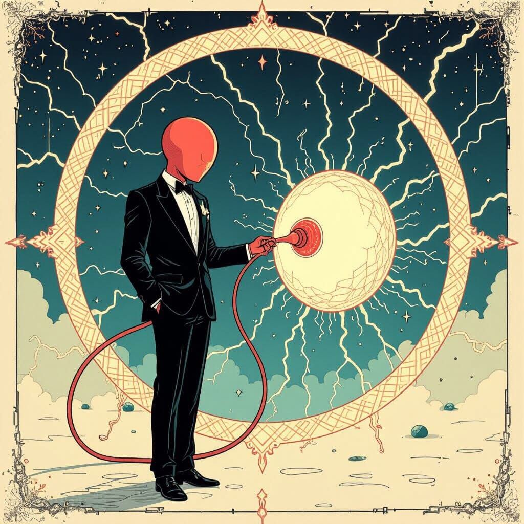 Spermatozoon and Ovum Merge with Lightning, Graphic Novel