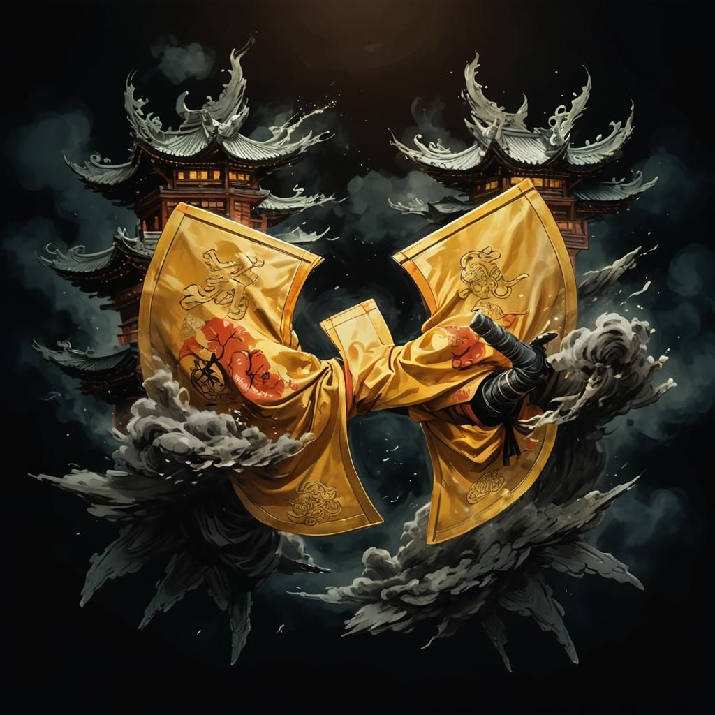 Ninja in Samurai Armor: Manga-Inspired Action Painting