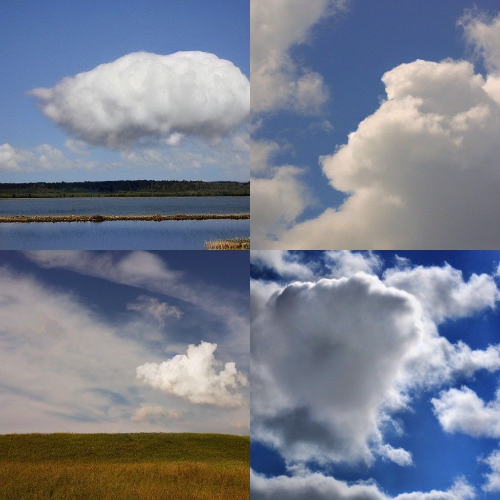 Fluffy Cloudscape Generated by AI