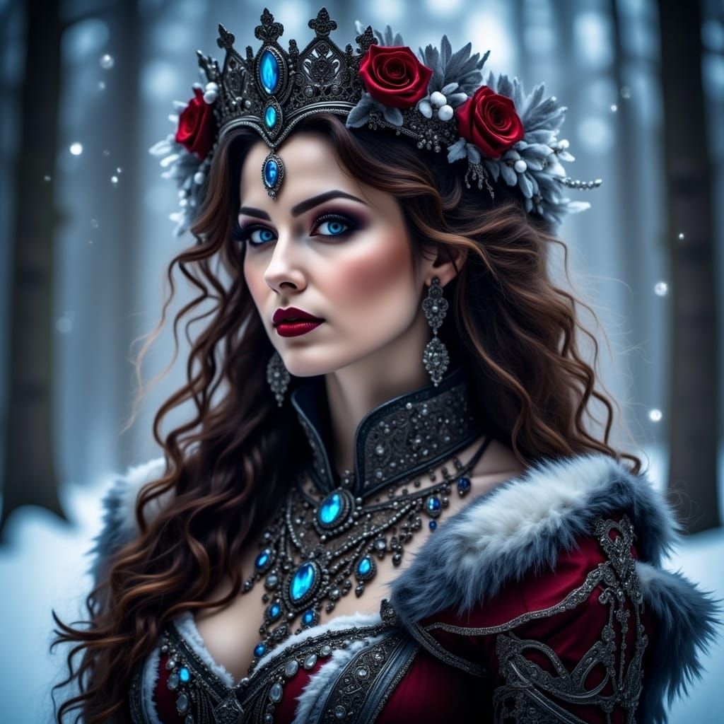 Gothic Beauty Portrait with Flux Aesthetic