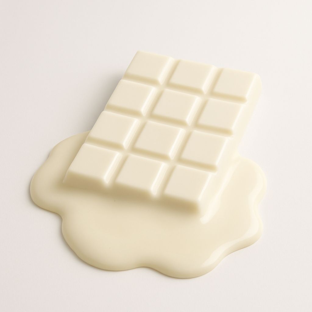 Melting White Chocolate in Monochromatic Serenity
