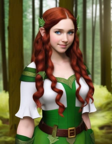 Cute Elf Girl - Christina Hendricks
