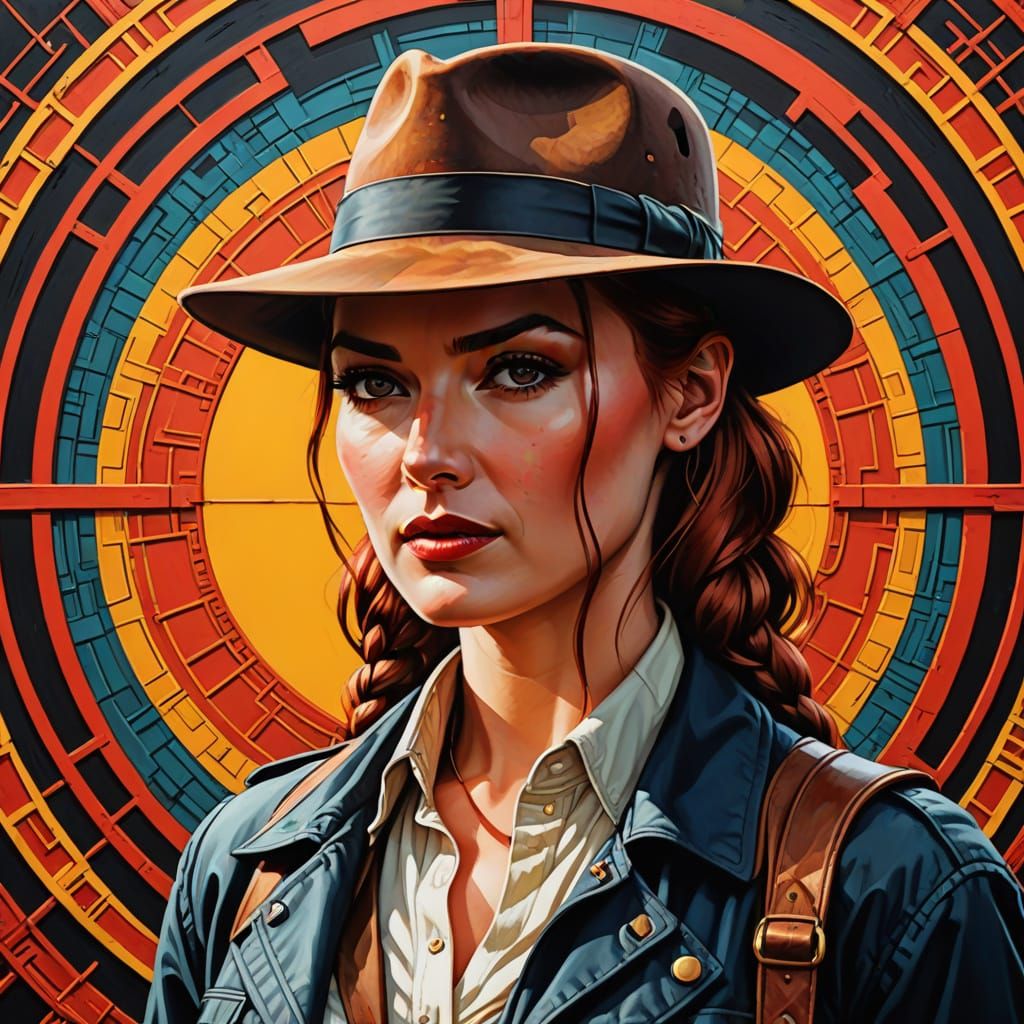 Indiana Jones Girl: Pop Art Screen Print