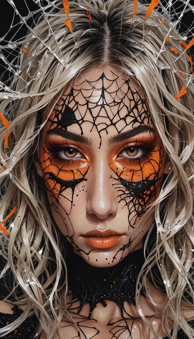 Surreal Portrait with Vantablack Eyes and Vogue Makeup