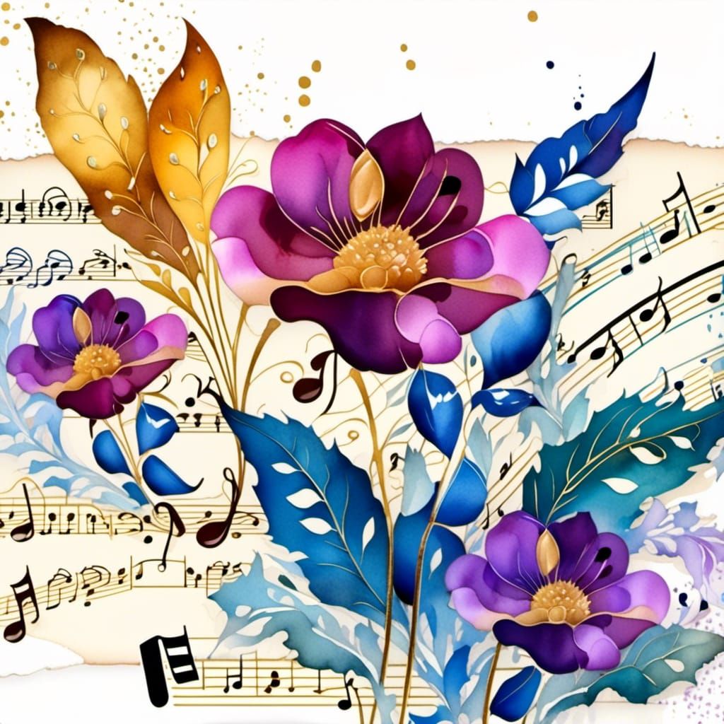 Whimsical Pressed Flower Collage with Zentangle and Filigree