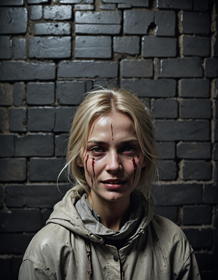 Sinister Woman in Straitjacket: Dark Cinematic Dungeon